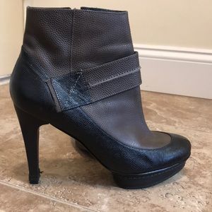 Black and brown booties